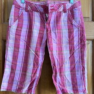 GapKids Pink Plaid Cargo Shorts Size 18
